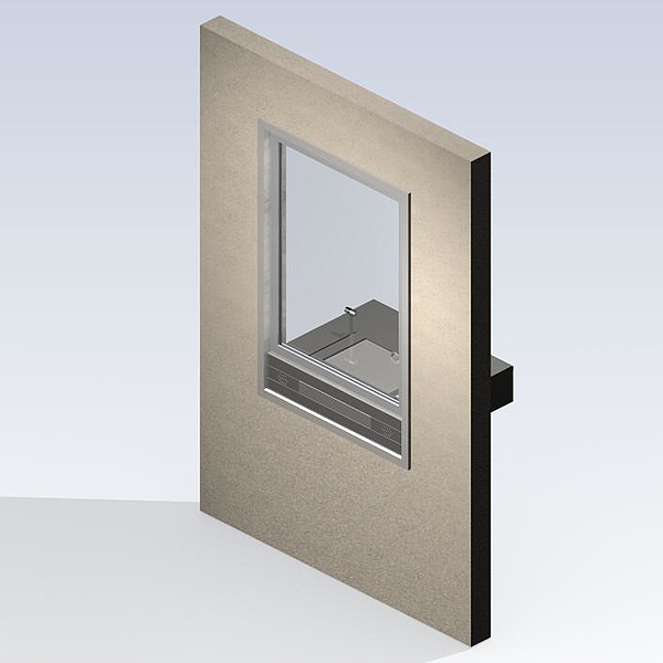 SITEC Schalterfenster P8020, eingebaut, geschlossen, optional mit Freisprechanlage DELAT 2.0