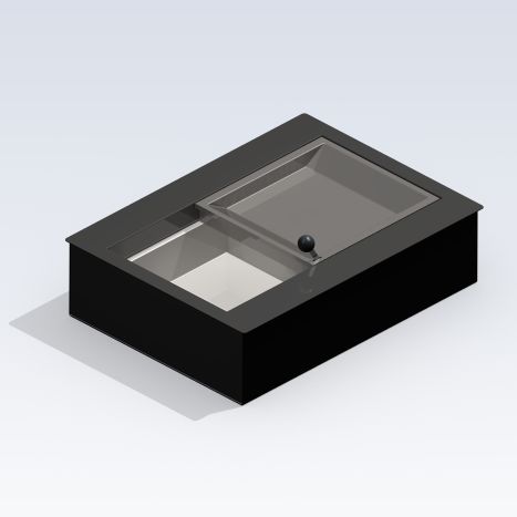 SITEC transfer tray P7010, closed at the top, with two opposing cash recesses