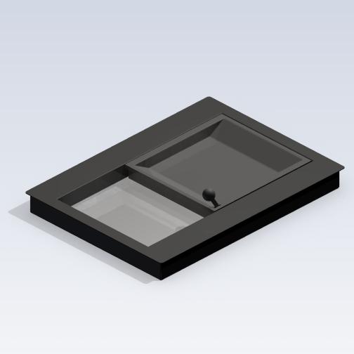 SITEC transfer tray P7020, closed, with a very shallow installation depth