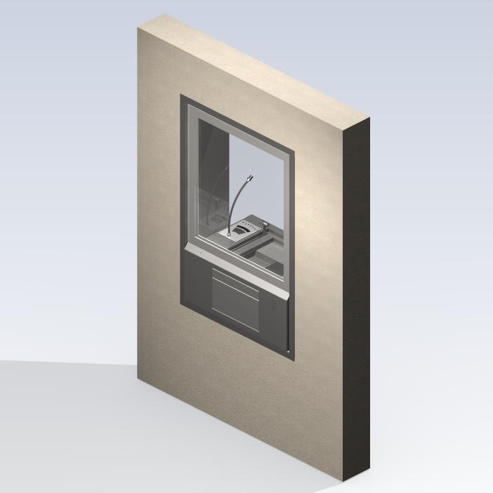 SITEC Schalterfenster P8021 eingebaut, geschlossen