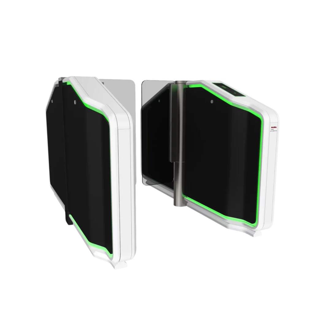 SITEC VASARI Sensor Barrier by SAIMA, front product image, stylish access control developed in collaboration with Pininfarina