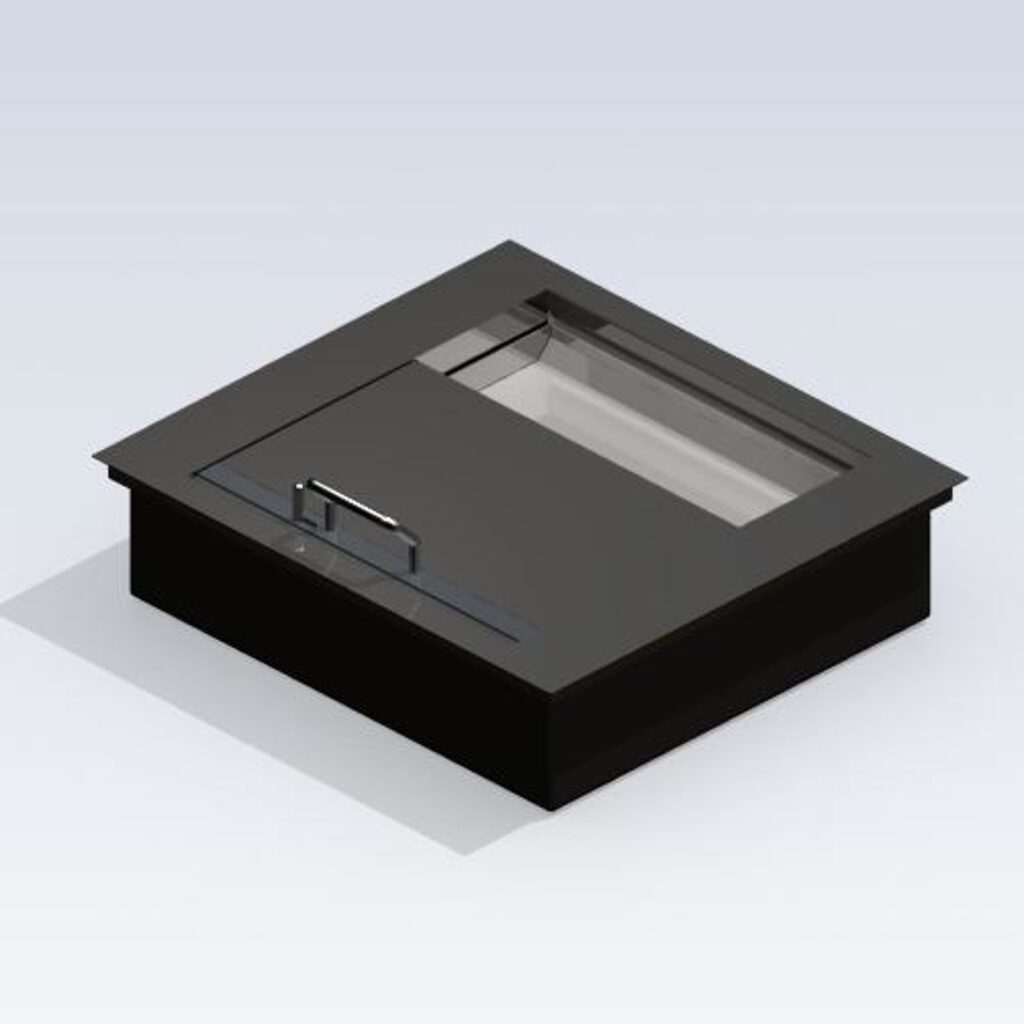 SITEC transfer tray P7032, closed, for checkout areas with limited counter depth