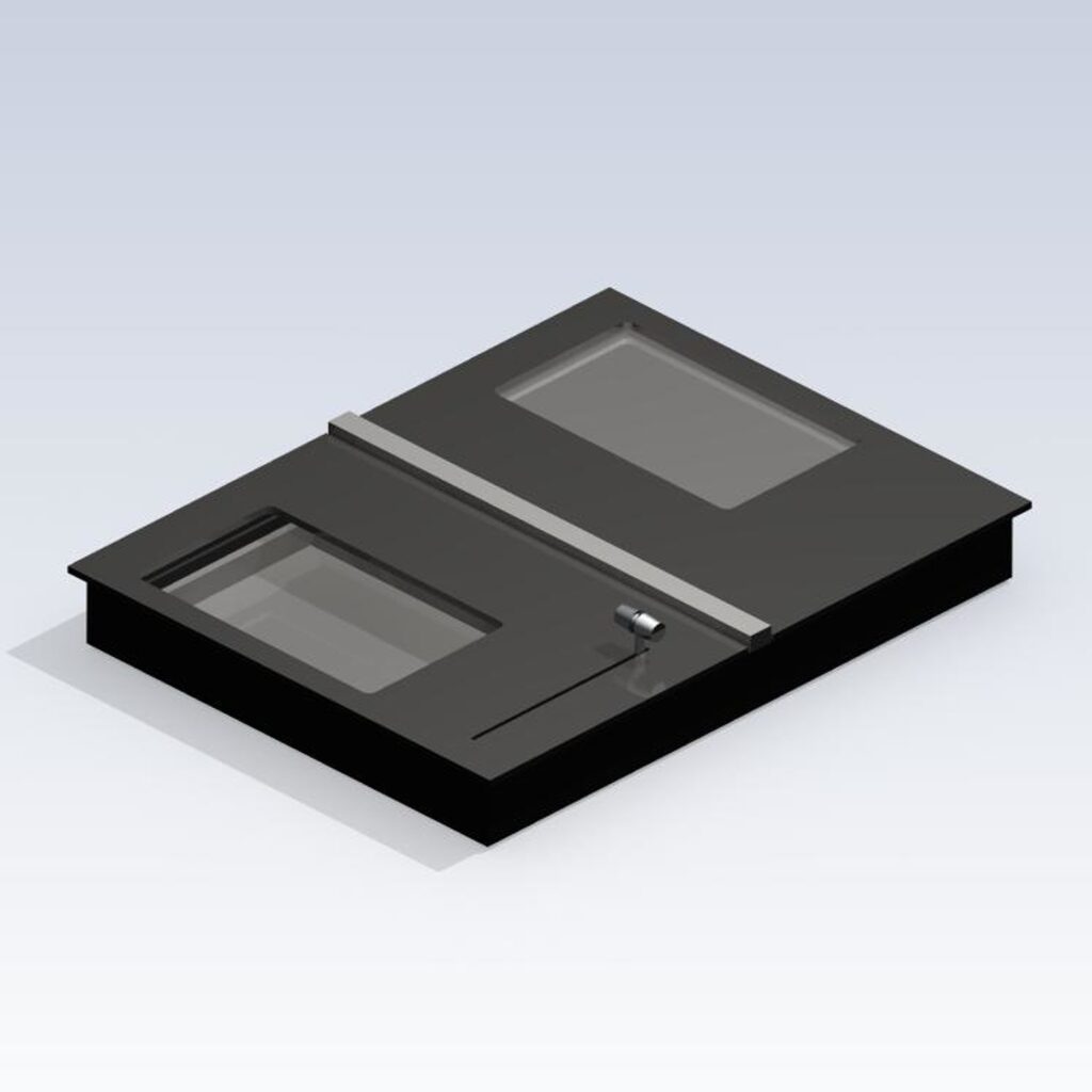 SITEC transfer tray P7036, open, for indoor use in high-security areas