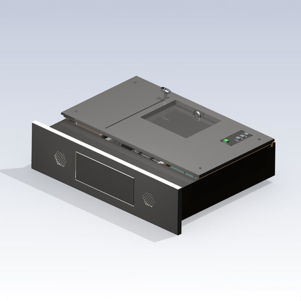 SITEC front-opening counter P7080 with DELTA 2.0 intercom system, closed