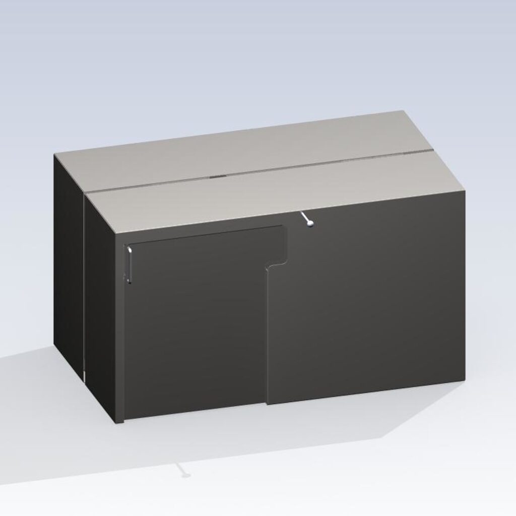 SITEC Material and Container Lock P9020, closed, for passing through cash and transport carts