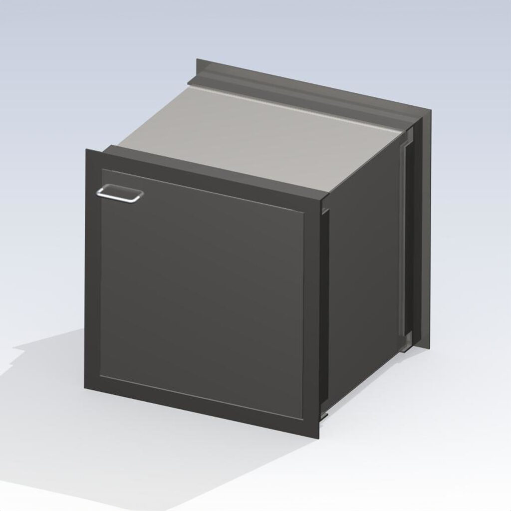 SITEC Trunk Lock P9050, closed, with two alternating swinging doors