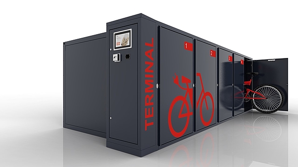 LockTec Velosafe, Fahrradgarage, mit 5 Einzefächern für Fahrräder